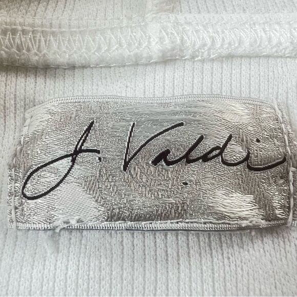 J. Valdi Palm Resort Wear White Full Zip Hooded Cinched Waist Tunic Swim Cover - Picture 14 of 16